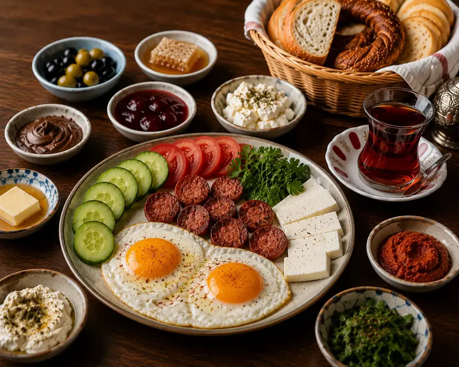 Frühstück mit Sucuk & 2 Eiern