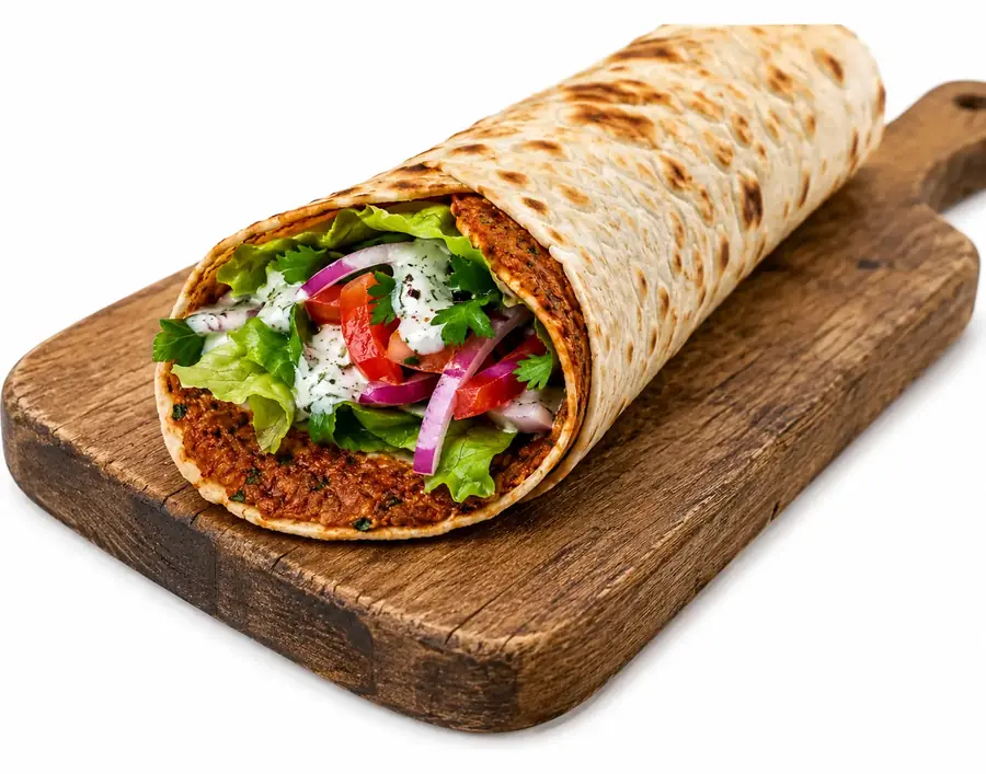 Lahmacun gerollt