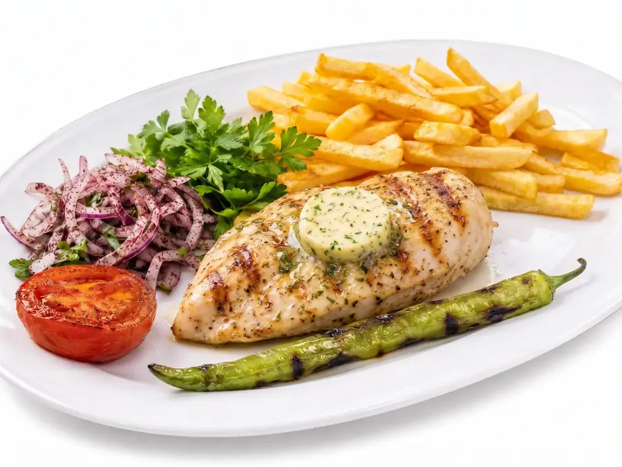 Hähnchenbrustfilet (mit Kräuterbutter)